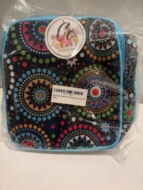 Class Collections Blue Vibrant Medallion  Insulated Soft Cooler Lunch Bag
